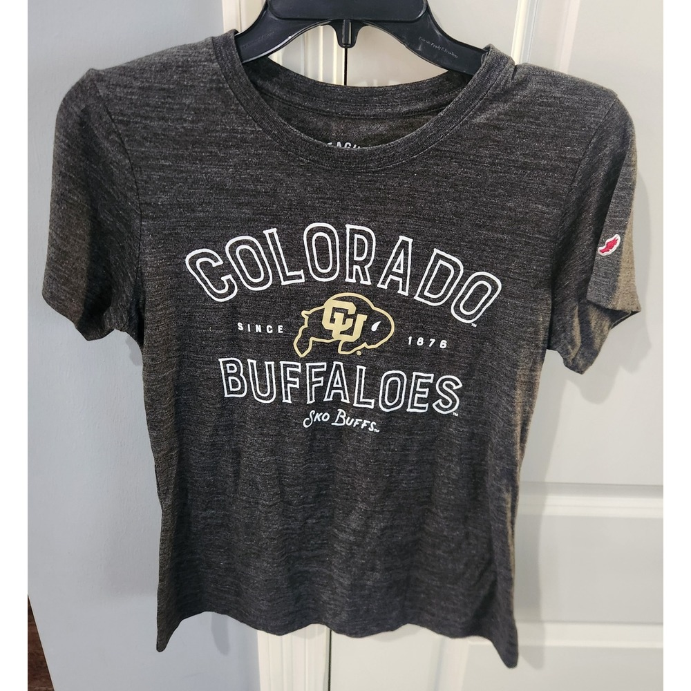 League Legacy Colorado Buffaloes Womens Charcoal Heather Graphic T-Shirt Small